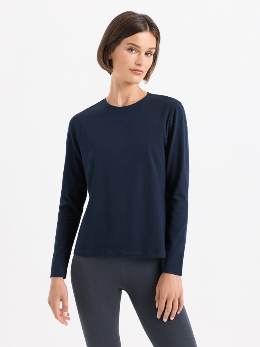 NWOT!!! Pact Organic Luxe Essential Crewneck Long Sleeve Tee Sz Large